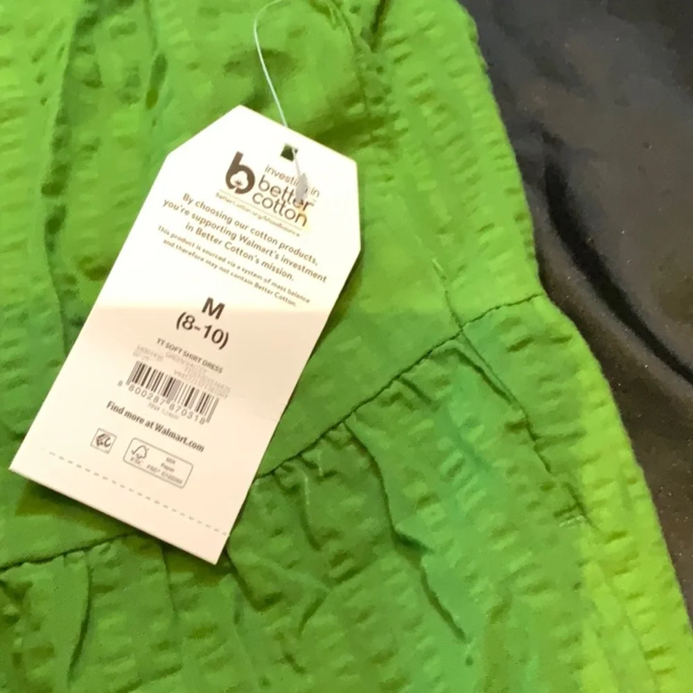 Time and Tru Green Textured Dress - Picture 3 of 5